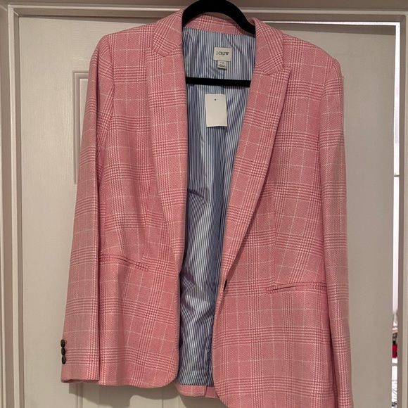 J. Crew Jackets & Blazers - J. Crew Pink Checkered Women’s Blazer